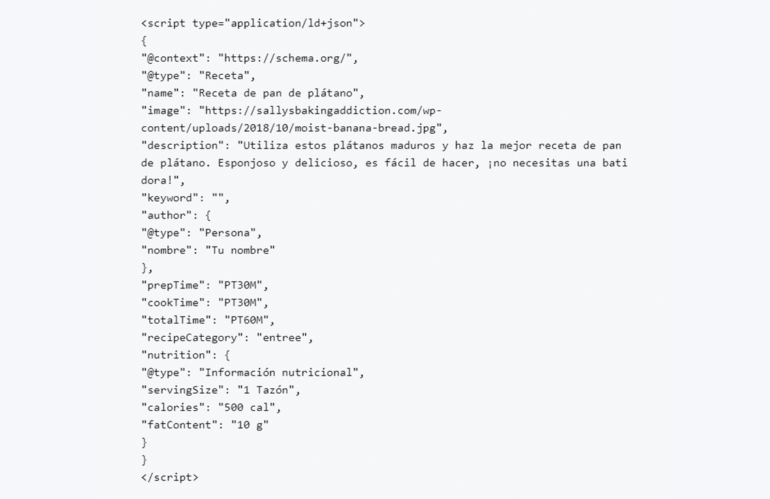 Datos estructurados de SCHEMA.ORG