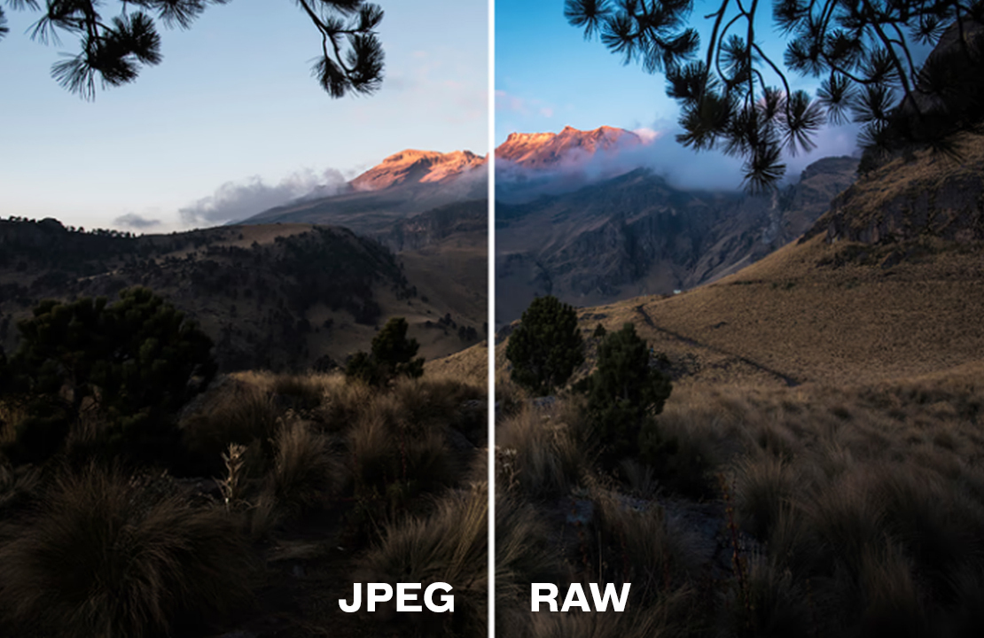 JPEG o RAW comparativa